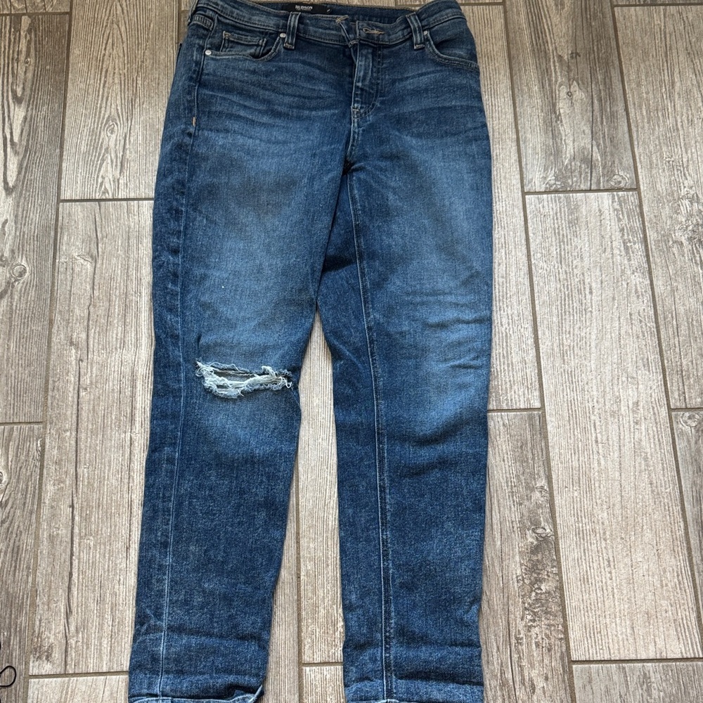 Hudson Jeans Women's Dark Blue Boyfriend Jeans